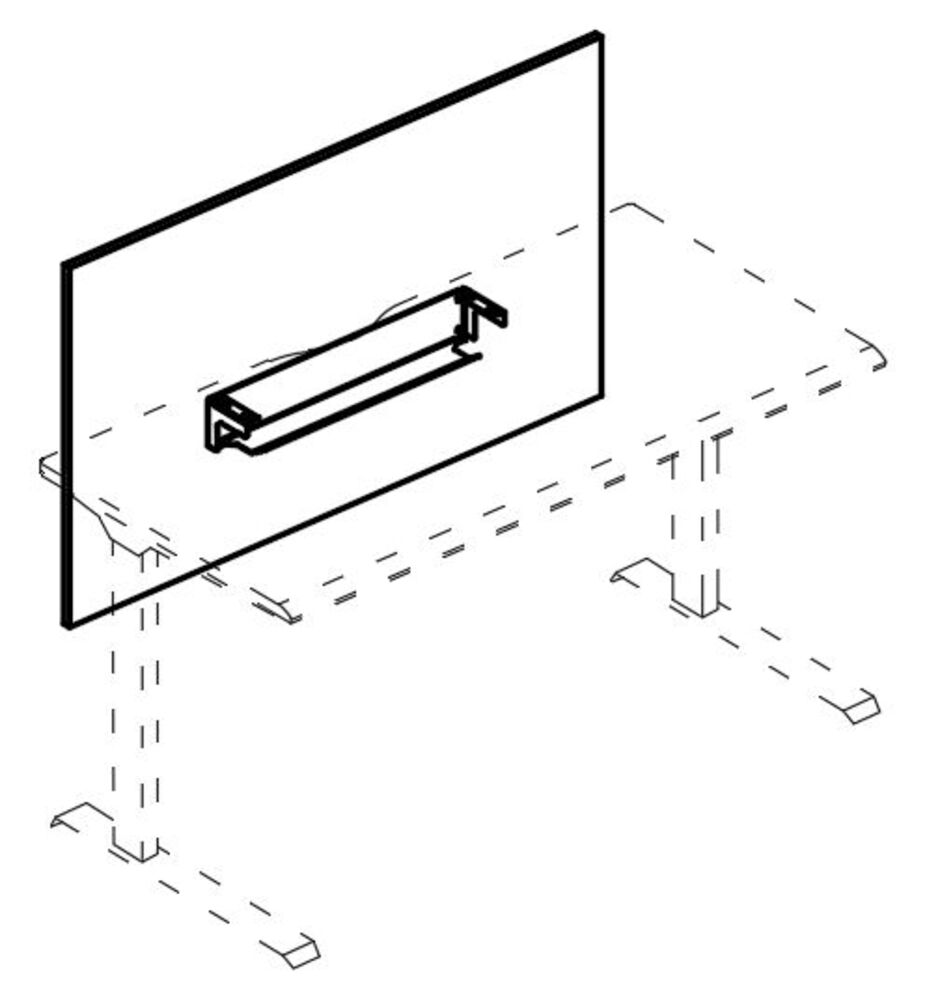 Экран фронтальный большой для стола 180 кабель-канал