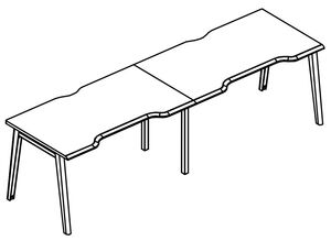 Рабочая станция Симметрия каркасе МТ 1 скос 2х160