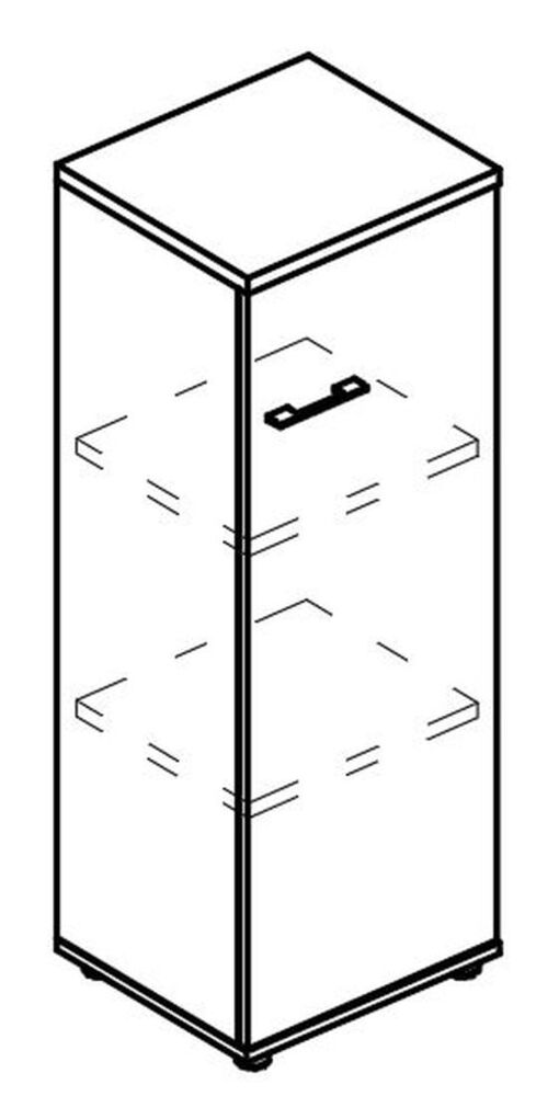 Шкаф средний узкий закрытый (топ ДСП)