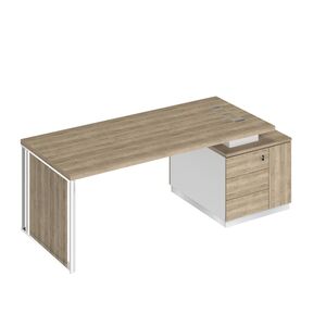 Стол руководителя с декоративной вставкой