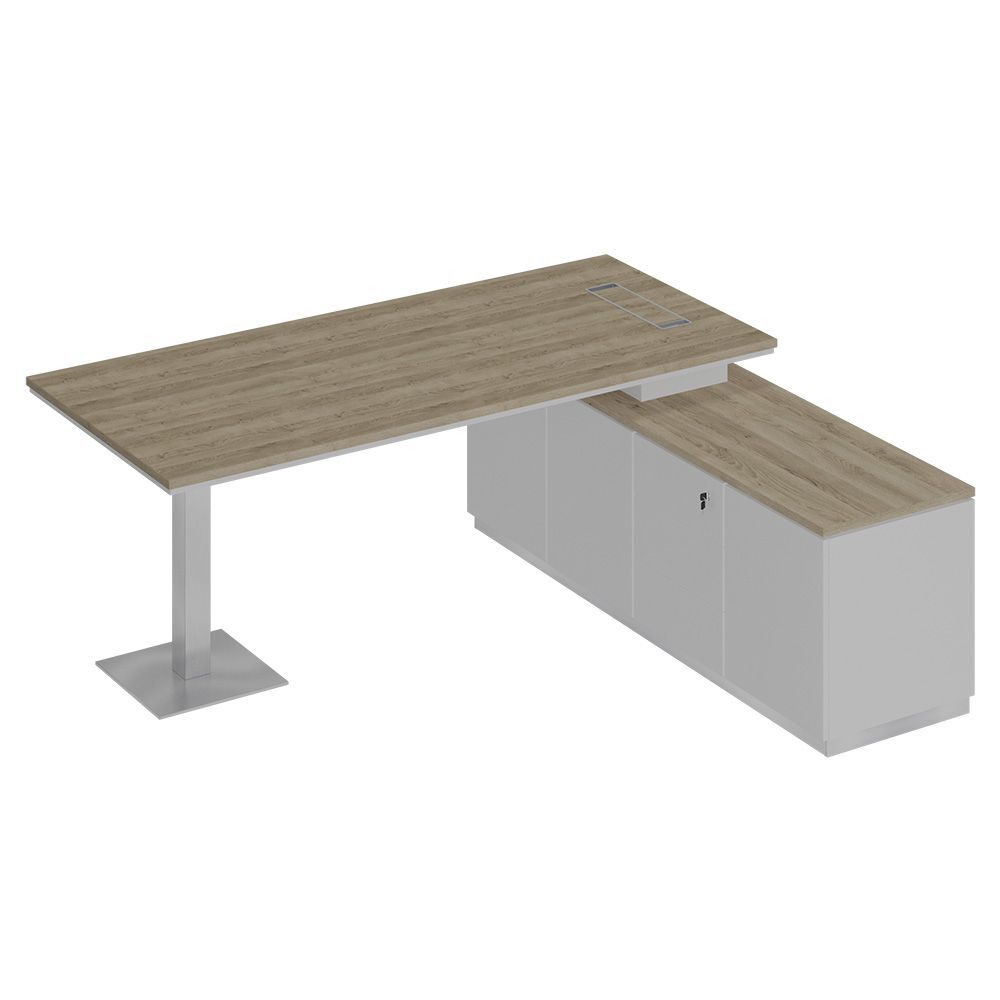 Стол руководителя на опорной тумбе