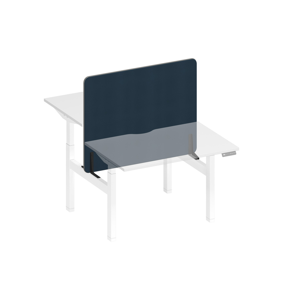 Экран настольный фронтальный тканевый с кабель-каналом