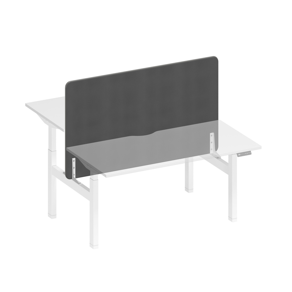 Экран настольный фронтальный тканевый с мягким наполнителем с кабель-каналом