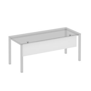 Экран для стола 180 защитный (ДСП) на сером металлокаркасе КФ