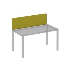 Экран настольный фронтальный тканевый с кронштейнами цвета "белый" для стола 140