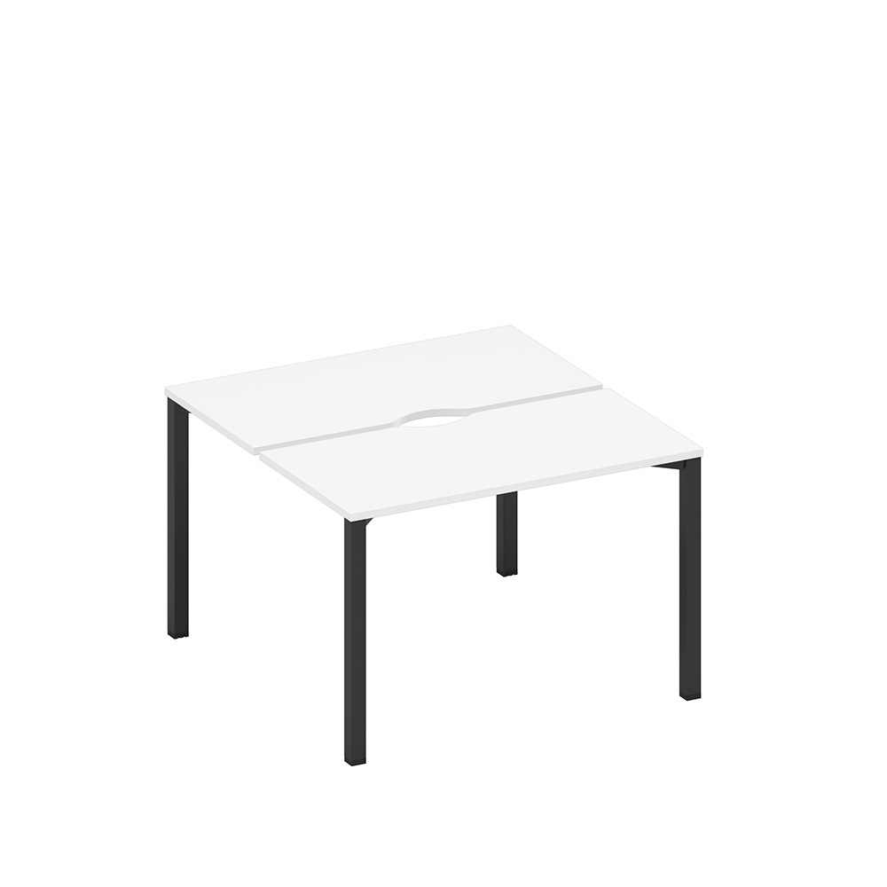 Рабочая станция на металлокаркасе, столешницы с вырезом (2*120)