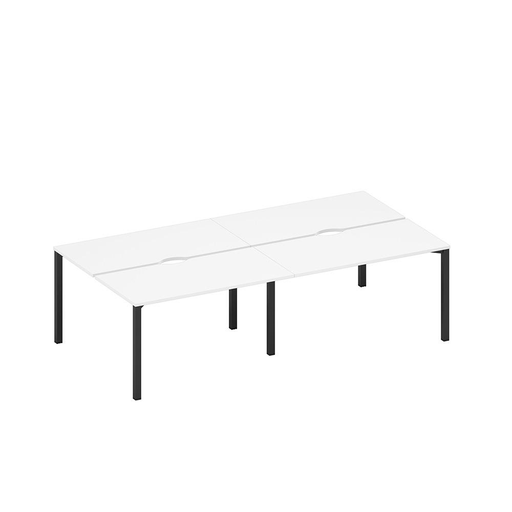 Рабочая станция на металлокаркасе, столешницы с вырезом