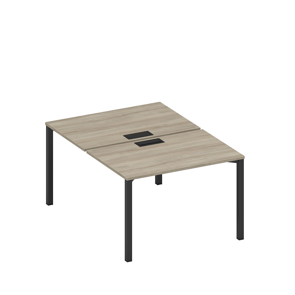 Рабочая станция на металлокаркасе, столешницы с заглушкой (2*120)