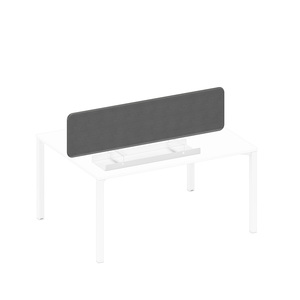 Экран настольный фронтальный тканевый с мягким наполнителем с широким кабель-каналом