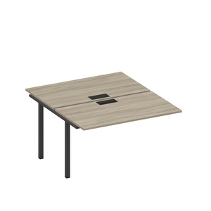 Секция стола рабочей станции на металлокаркасе, столешницы с заглушкой