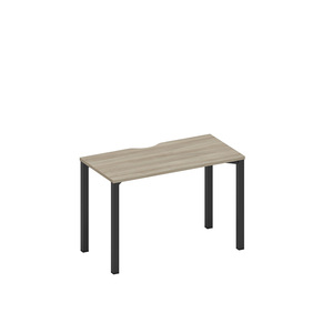 Стол письменный на металлокаркасе, столешница с вырезом