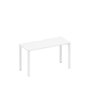 Стол письменный на металлокаркасе, столешница с вырезом