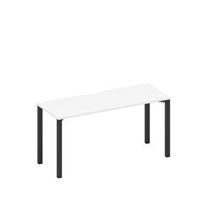 Стол письменный на металлокаркасе, столешница с вырезом