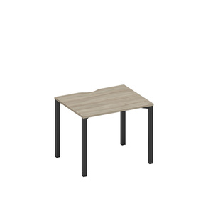 Стол письменный на металлокаркасе, столешница с вырезом