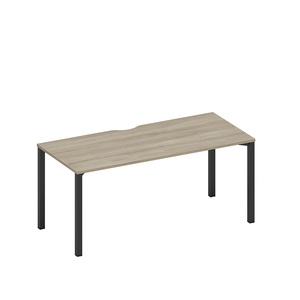 Стол письменный на металлокаркасе, столешница с вырезом