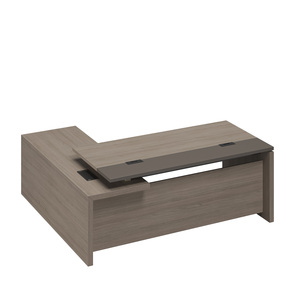 Стол руководителя с кабель-каналами с брифинг-приставкой боковой правый